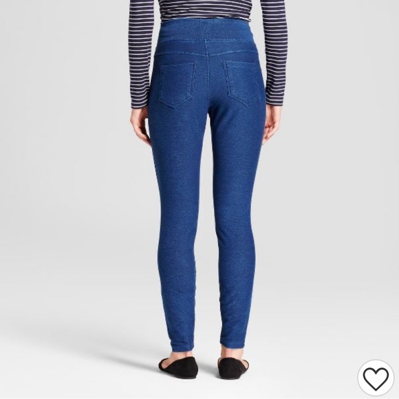 A New Day Dark Wash Full-Length Pull On Skinny Jeans Leggings Jegging Tights - Picture 9 of 9